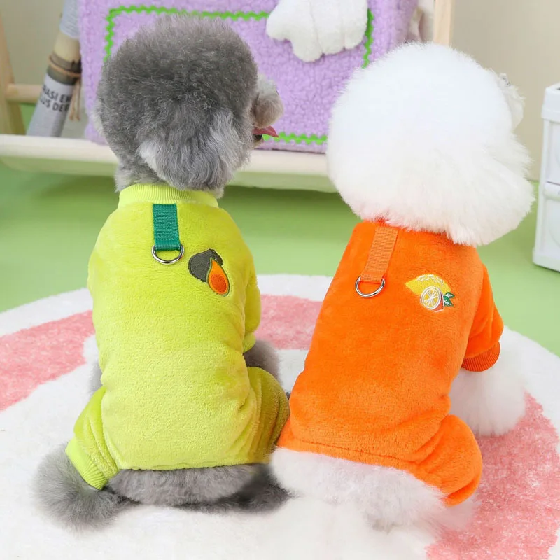 Ropa para perros, pijamas de lana de invierno, mono para perros pequeños y medianos, Chihuahua Yorkie, mono para mascotas, disfraces, monos para cachorros, mono XS - imagen 3