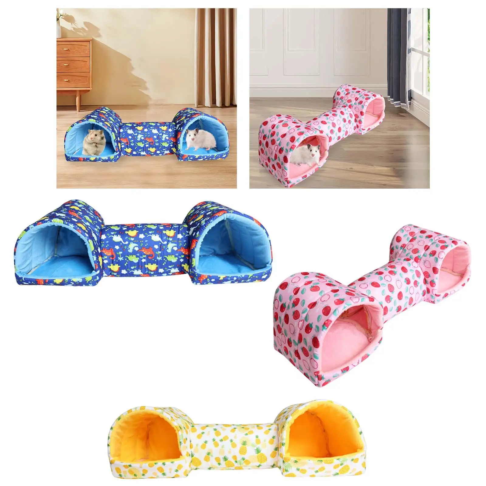 Hamster Hideout Tube Hideaway Guinea Pig Tunnel for Mice Small Pets Hedgehog