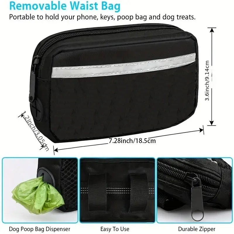 Manténgase manos libres y seguro con nuestra correa ajustable para correr para perros: perfecta para perros medianos y grandes - imagen 3