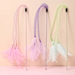 Juguete de plumas para gatos - Palo de juego resistente a mordidas