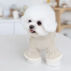 Vestido abrigo de peluche para perros pequeños – Otoño e invierno