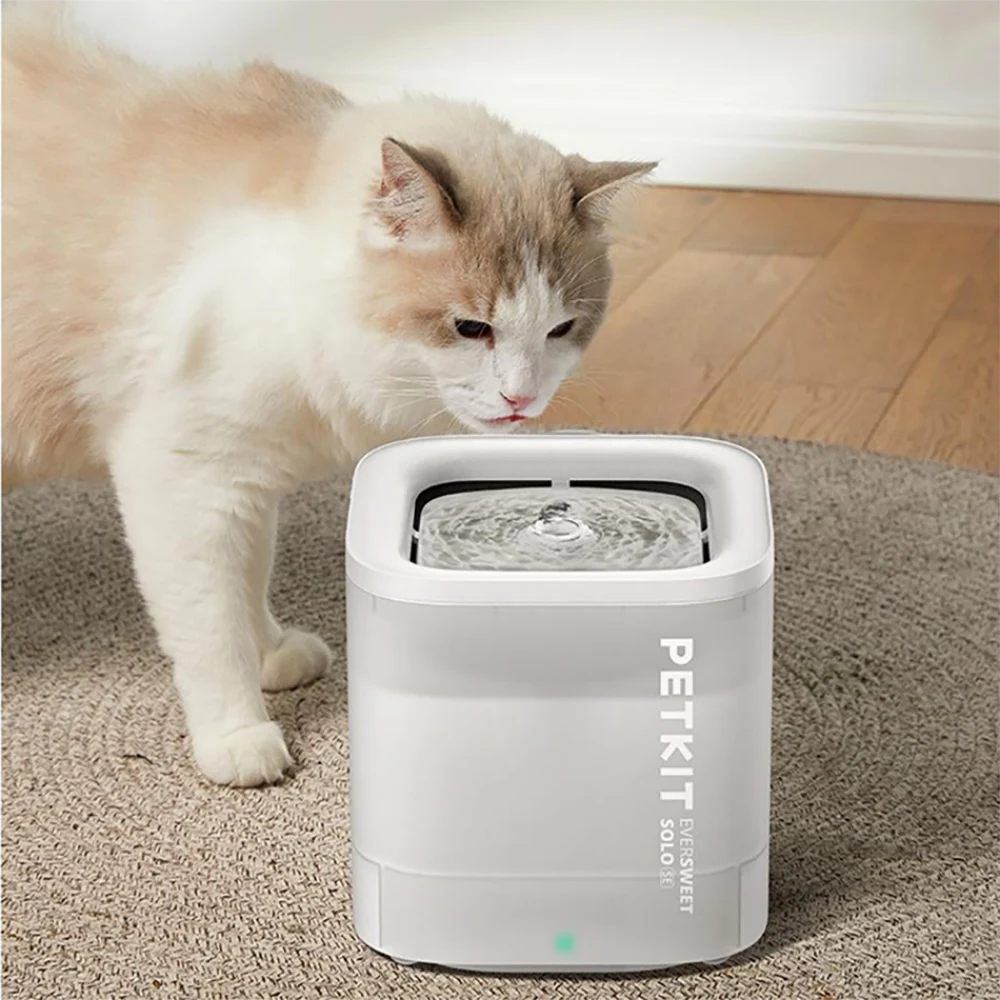 PETKIT EVERSWEET SOLO SE Luz LED inteligente Fuente de agua para gatos Perros pequeños Gatos Dispensador de agua para mascotas con filtro Comederos ultrasilenciosos