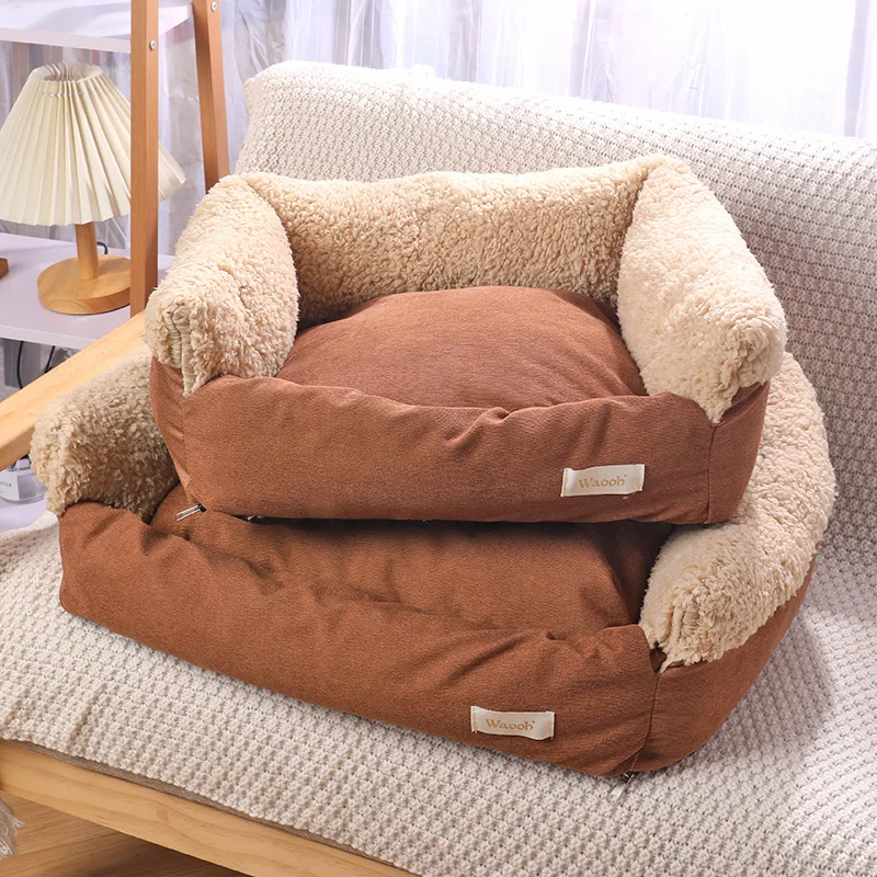 2025Nuevo perrera de invierno para mascotas, cojín para perros, protección de cama para mascotas, almohadilla de felpa para perros, sofá para perros, funda para muebles para mascotas con almohadilla suave para el cuello - imagen 5