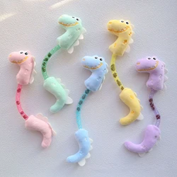2 uds lindo dinosaurio de peluche juguete interactivo para gatos tubo de plástico suministros para mascotas accesorio