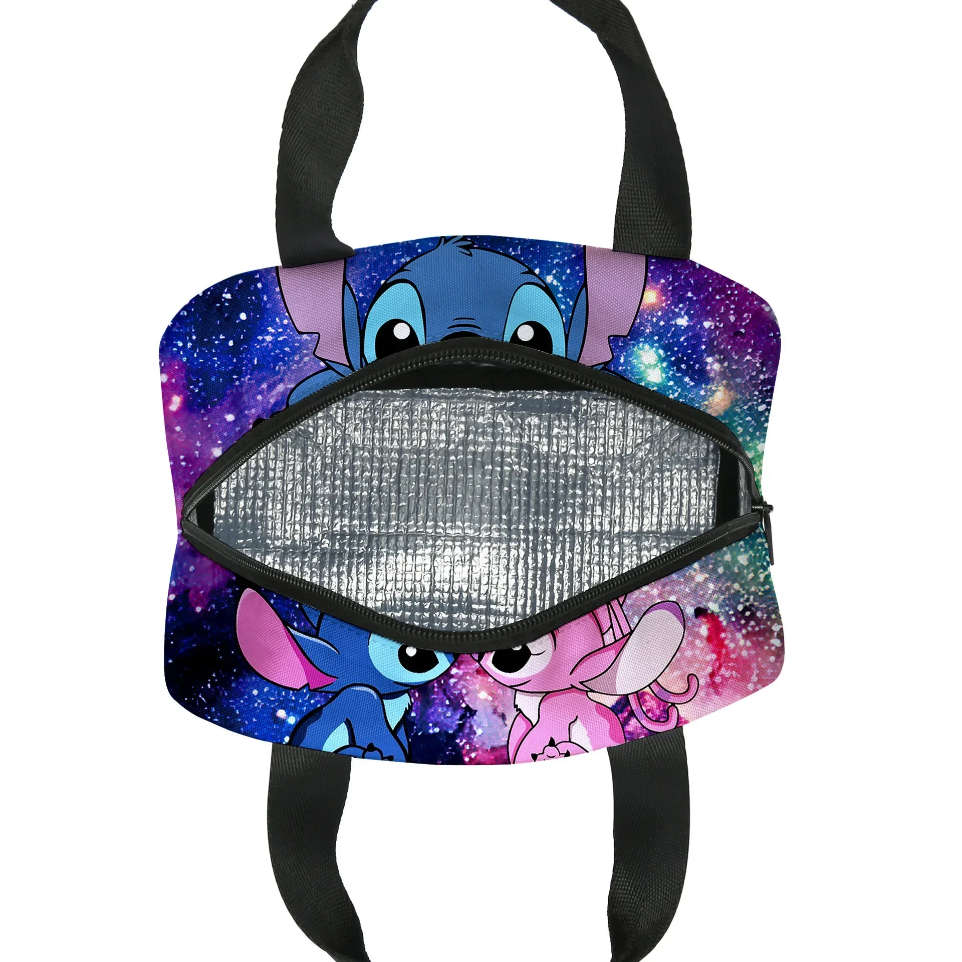 Disney-fiambrera de Mickey Mouse para niños, bolsa de gran capacidad con aislamiento térmico, impermeable, con dibujos animados de Minnie Stitch, caja de almacenamiento de alimentos - imagen 3