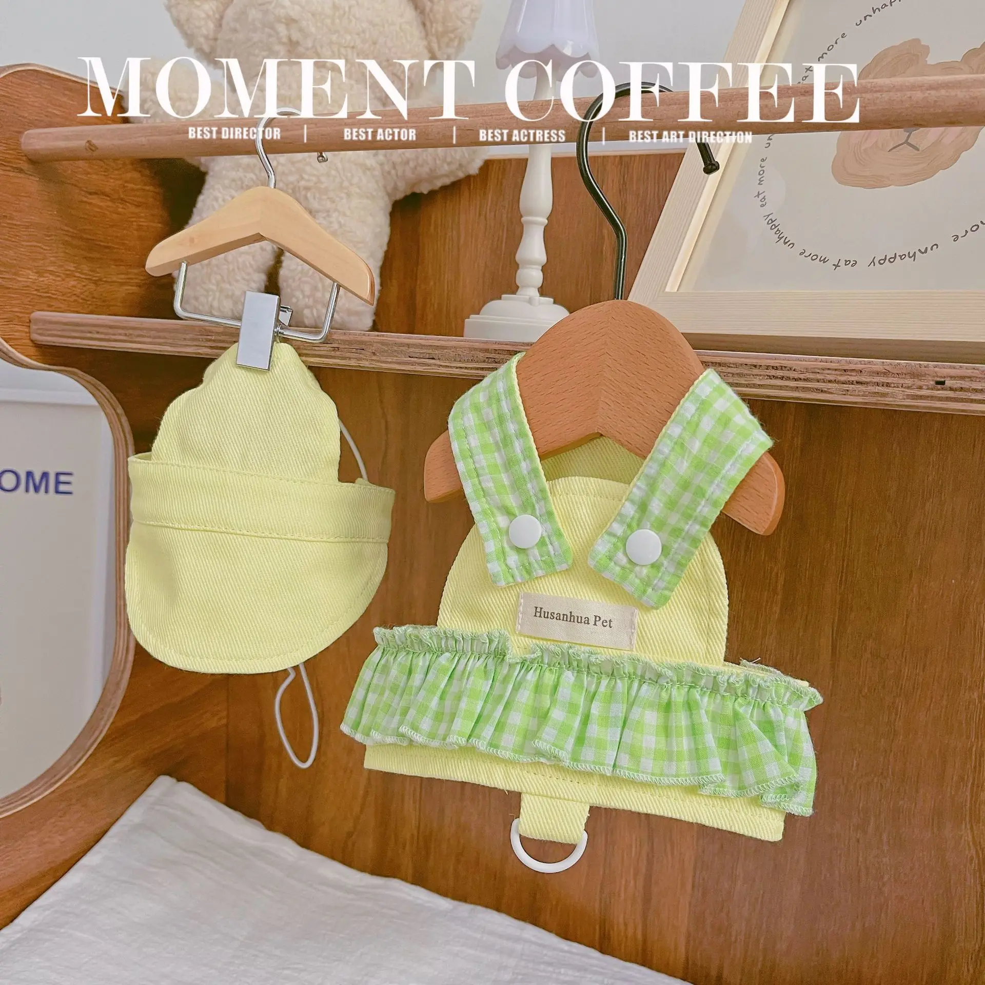 Correa para el pecho de Color con entramado para mascotas, bonito sombrero para el sol, ropa para perros y gatos, correa para el pecho, ropa de tracción, falda con correa para perros pequeños de peluche - imagen 4