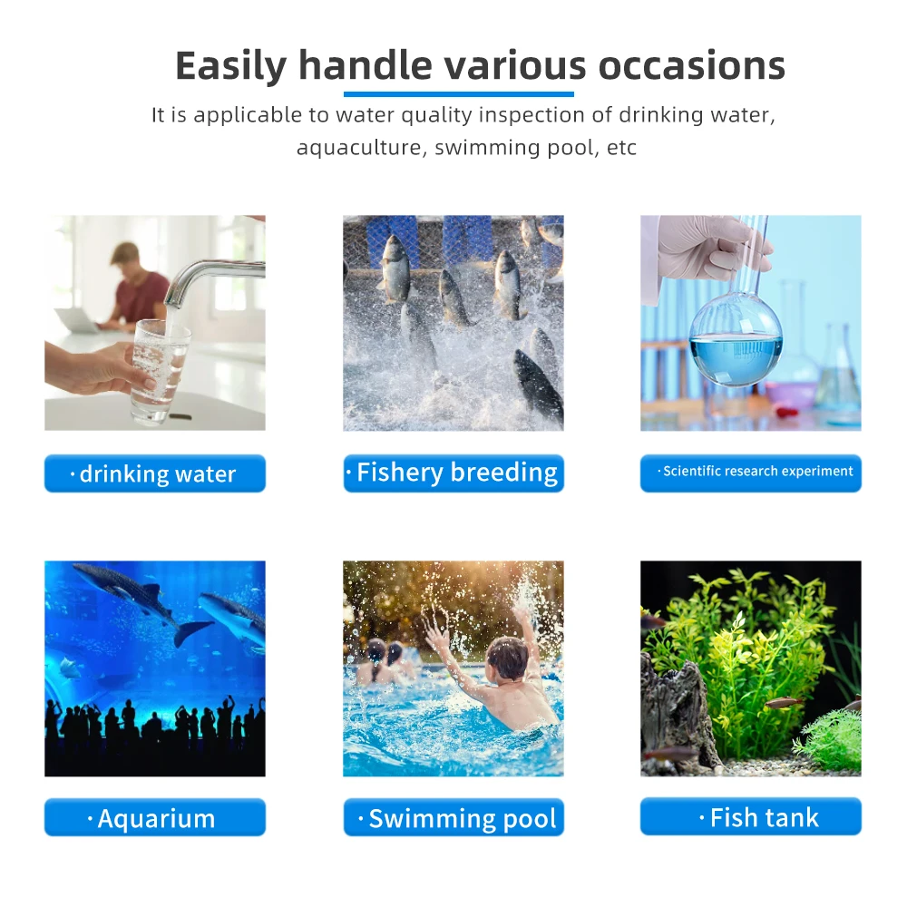 Monitor de agua inteligente Digital multifunción 8 en 1 pH/EC/TDS/SALT/S.G/ORP/CF/medidor de temperatura Probador de Calidad del Agua para piscinas - imagen 2