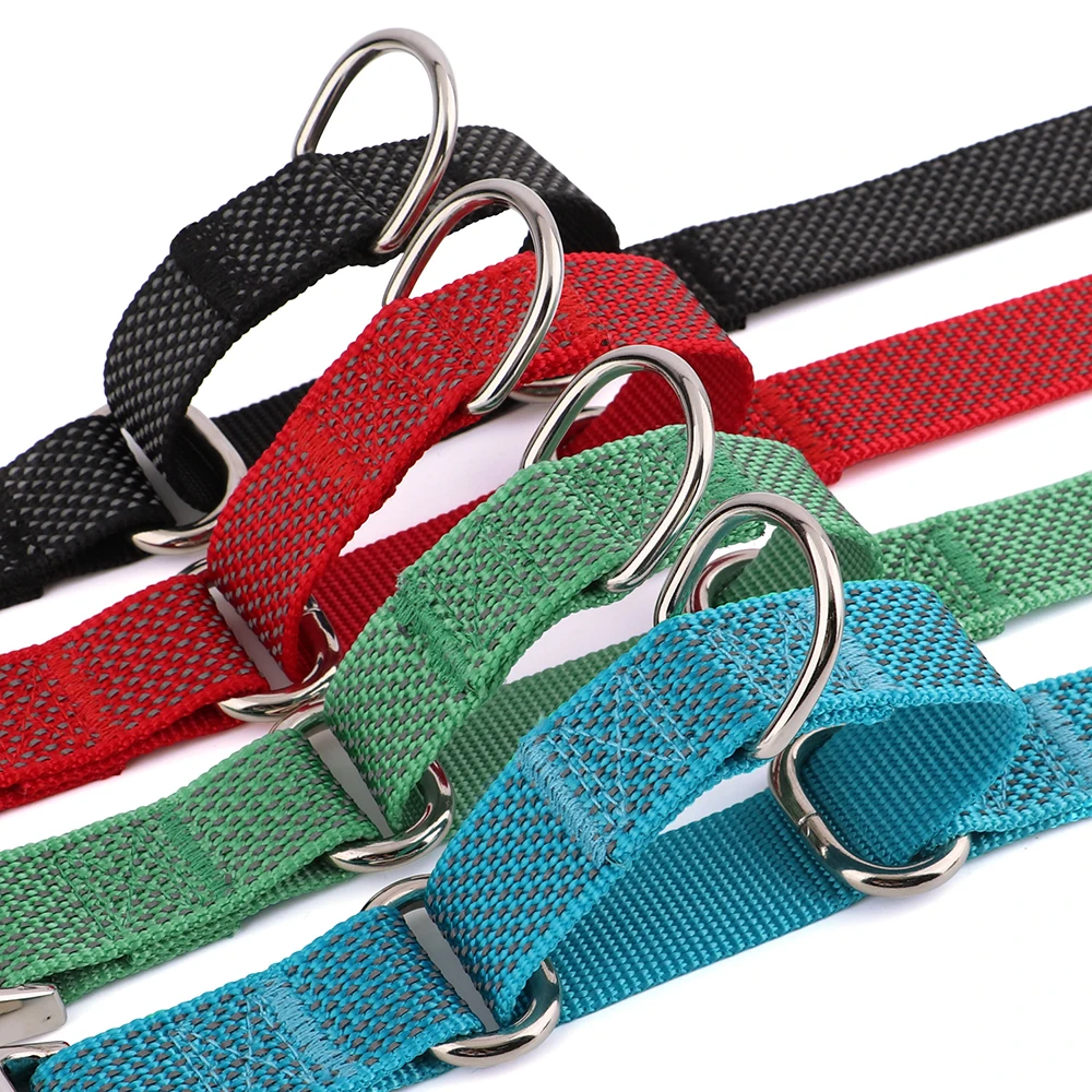 Collar de nailon reflectante para perros con asa, collares ajustables para perros, Collar para caminar para entrenamiento de mascotas, para perros pequeños, medianos y grandes, Pug - imagen 3