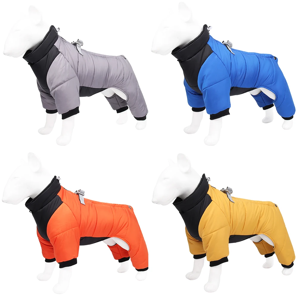 Chaqueta de invierno para perros al aire libre, ropa para mascotas, ropa reflectante a prueba de viento para perros, chaqueta cálida impermeable para perros pequeños, trajes acolchados - imagen 3