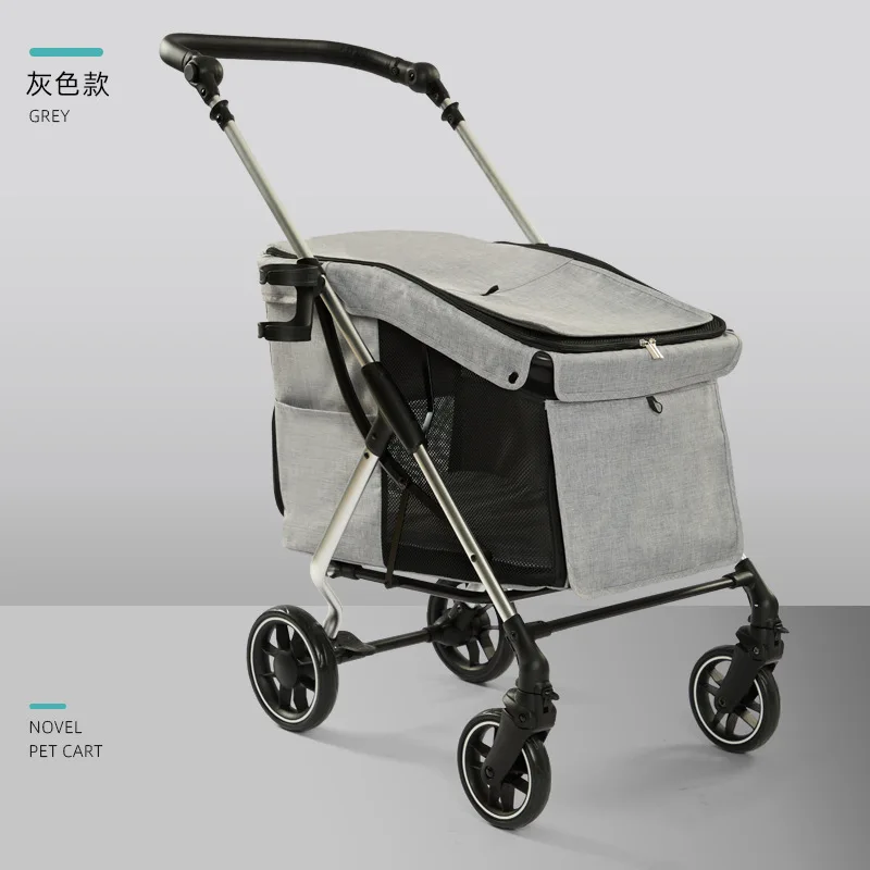 Transportín con carrito plegable para gatos y perros - imagen 2
