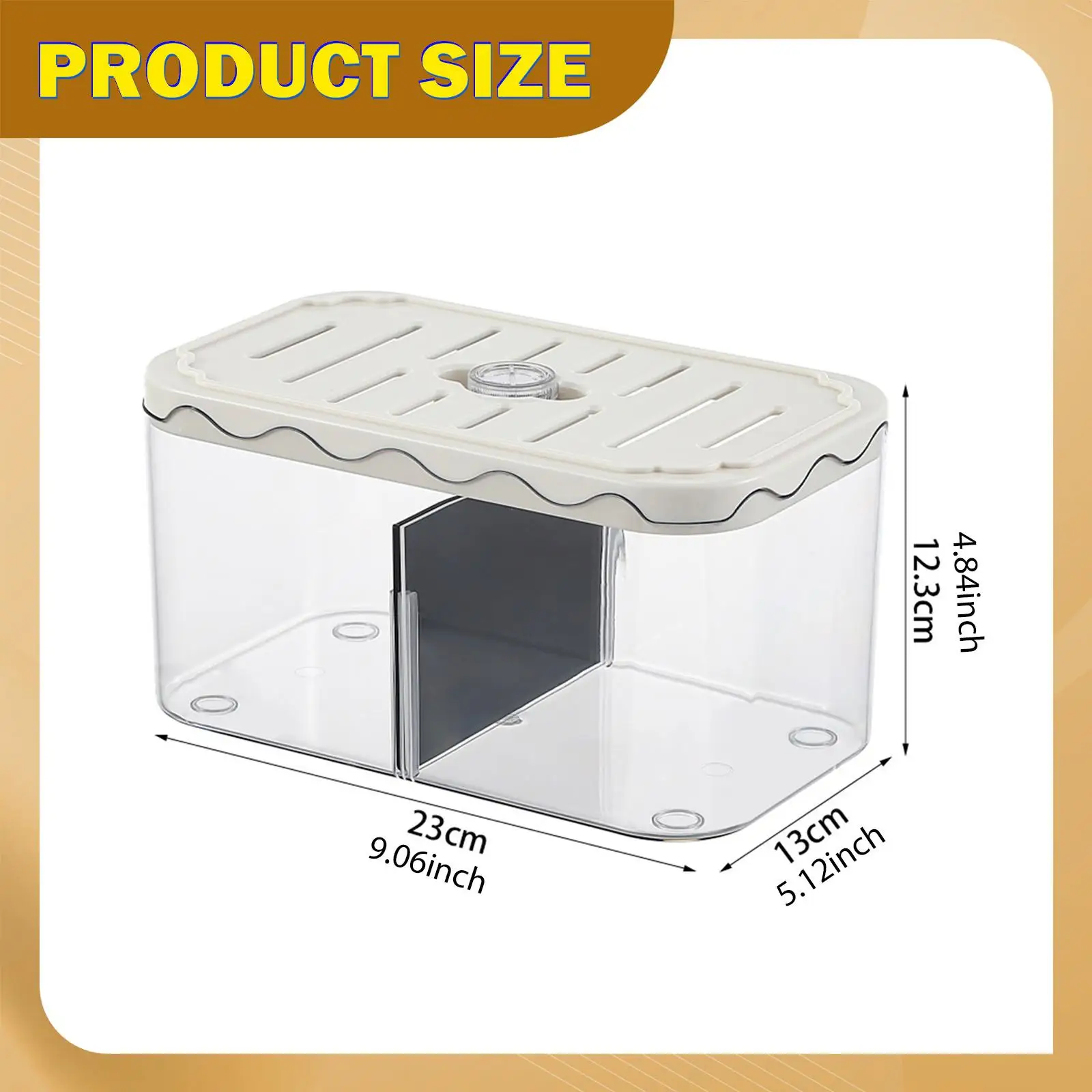 Tabletop Fish Tank Sturdy Aquarium Breeding Box for Shrimp Baby Fishes Guppy