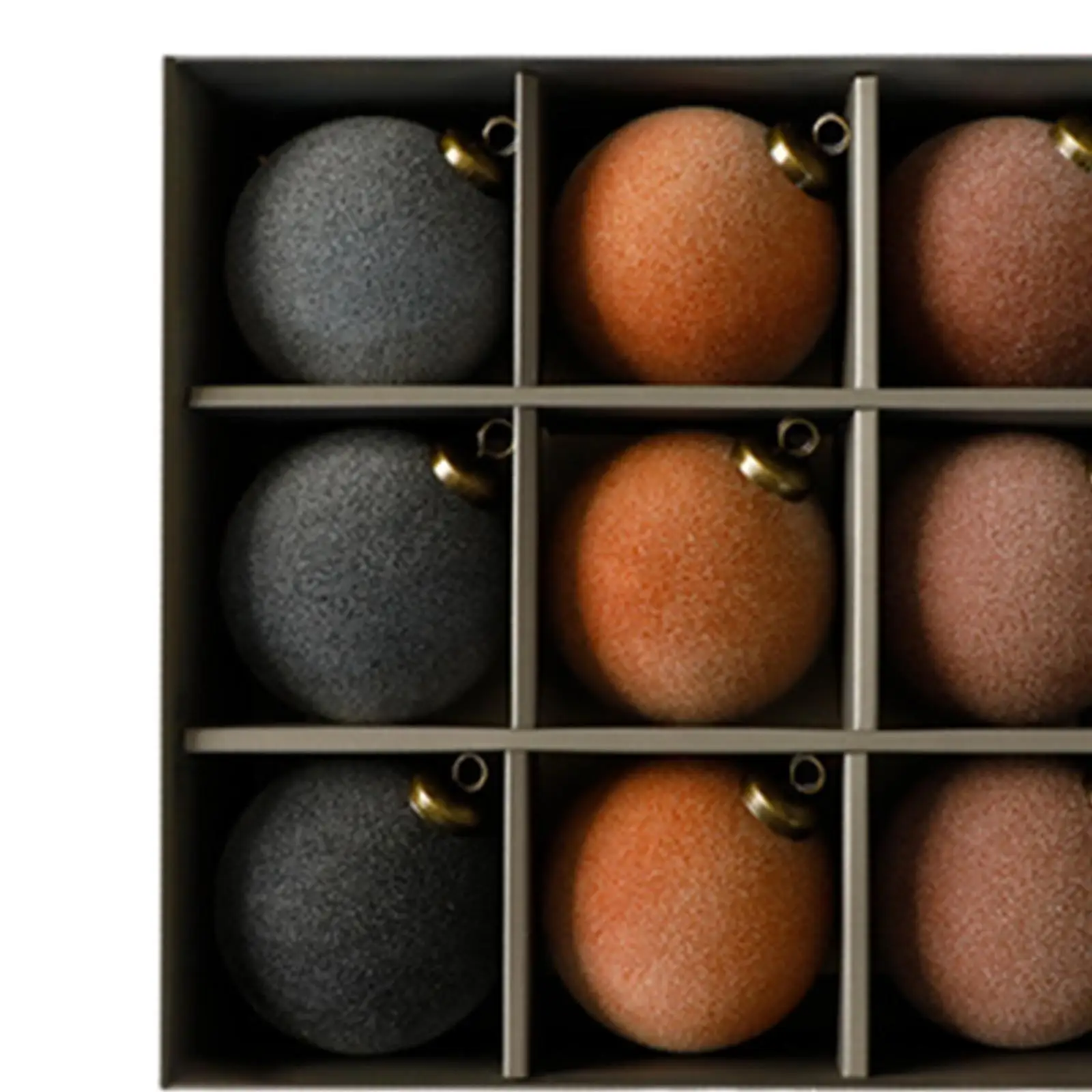 9x Adornos de árbol de Navidad Bola de terciopelo Creativo 3.15 "Decoración del hogar Adornos colgantes Colgantes para Fiesta de chimenea Eventos especiales - imagen 5