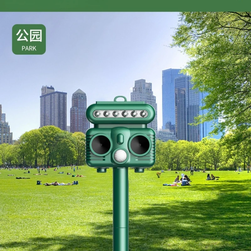 Luz de Flash Solar para exteriores, repelente ultrasónico de aves, artefacto para correr, suministros para mascotas - imagen 5