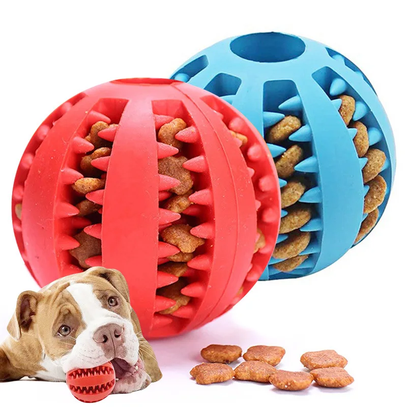 Bola interactiva para perros – Juguete masticable con limpieza dental