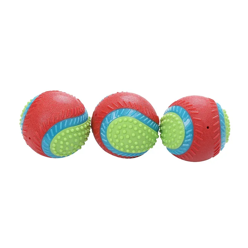 Pelota de goma para perro, juguete resistente a mordeduras de 8cm, pelota elástica con sabor a carne para evitar que el perro se destruye cosas, suministro de entrenamiento para perros - imagen 2
