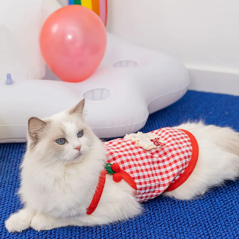 Camiseta verano con cereza para Perras – Chihuahuas y Bichones - imagen 4