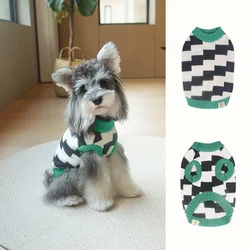 Suéter de punto para perros – Diseño a rayas, cálido para otoño e invierno