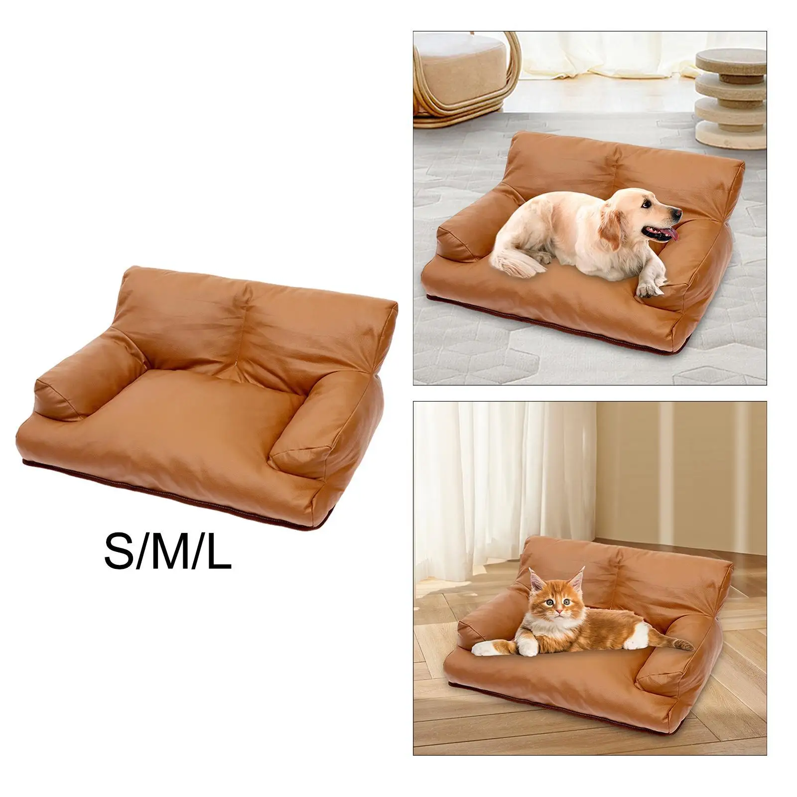 Pet Sofa Kitty Home Decor Waterproof Cozy Dog Nest Cat Sleeping Mat Cat Couch Bed for Small Medium Dogs Cats Indoor Pet Puppy