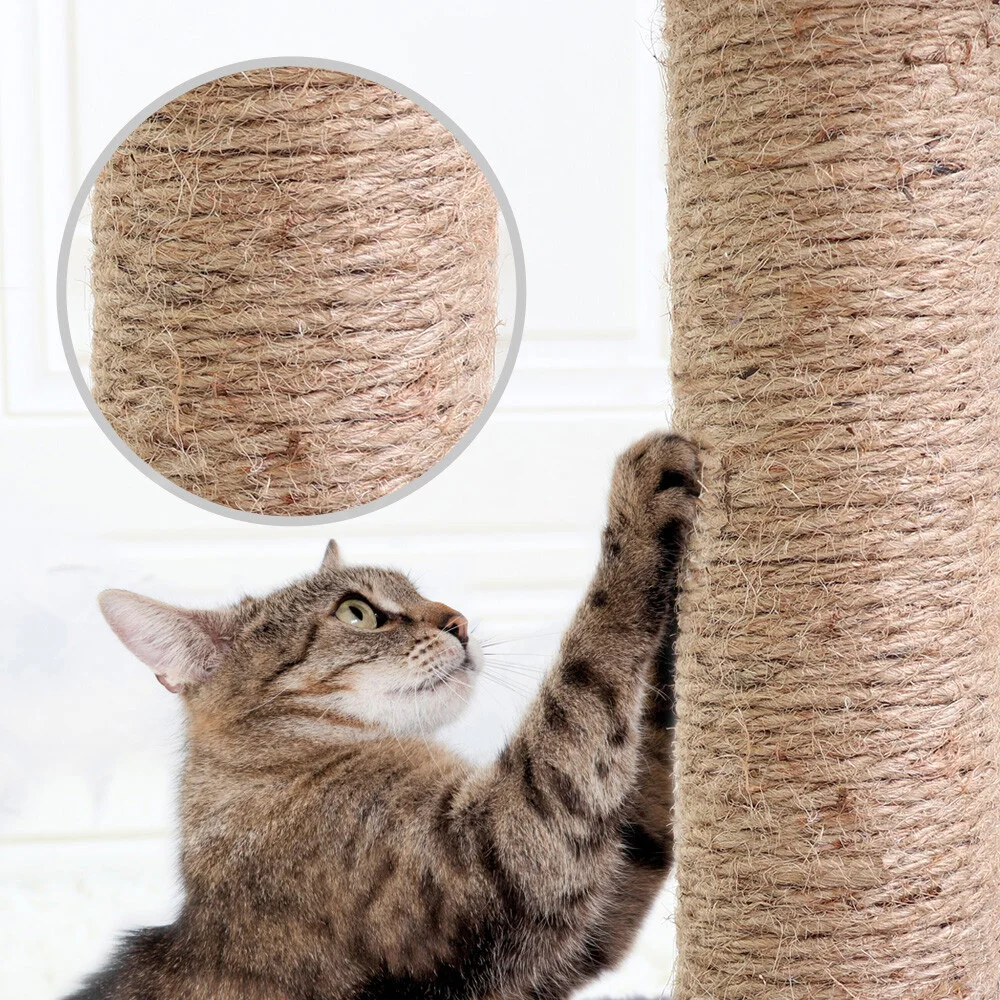 Tirador de Sisal Natural para gatos de 16,14 pulgadas, rascador de garras para gatitos, garras de moler, juguete para mascotas de interior para ejercicio y muebles para gatos - imagen 5