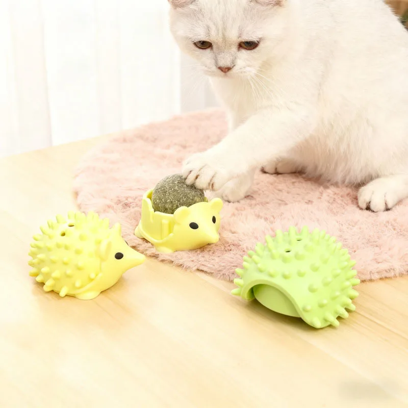 Pelota de hierba gatera para gatos – Juguete limpia dientes y relaja - imagen 4
