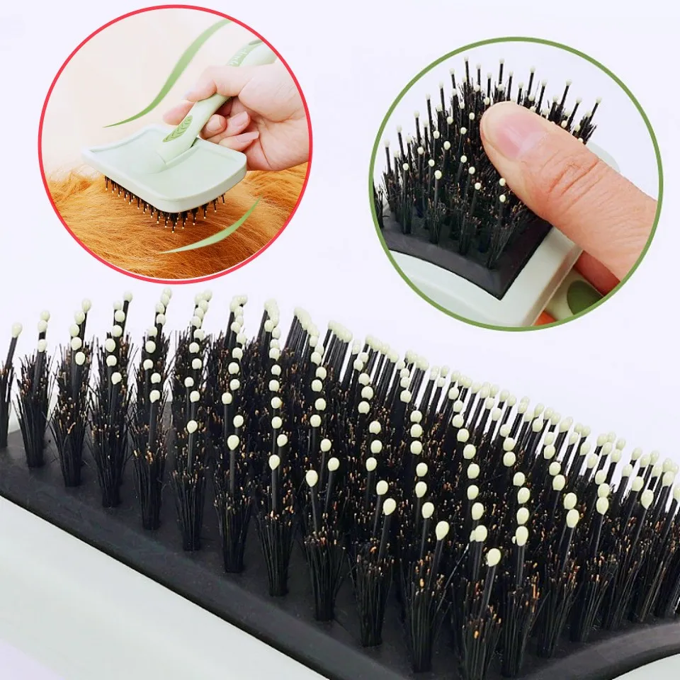 Peine para perros, removedor de pelo para mascotas, cepillo sin daños para perros, masaje para tirar del pelo, cepillo para perros, cepillos suaves para perros, peine de limpieza para gatos, productos para mascotas
