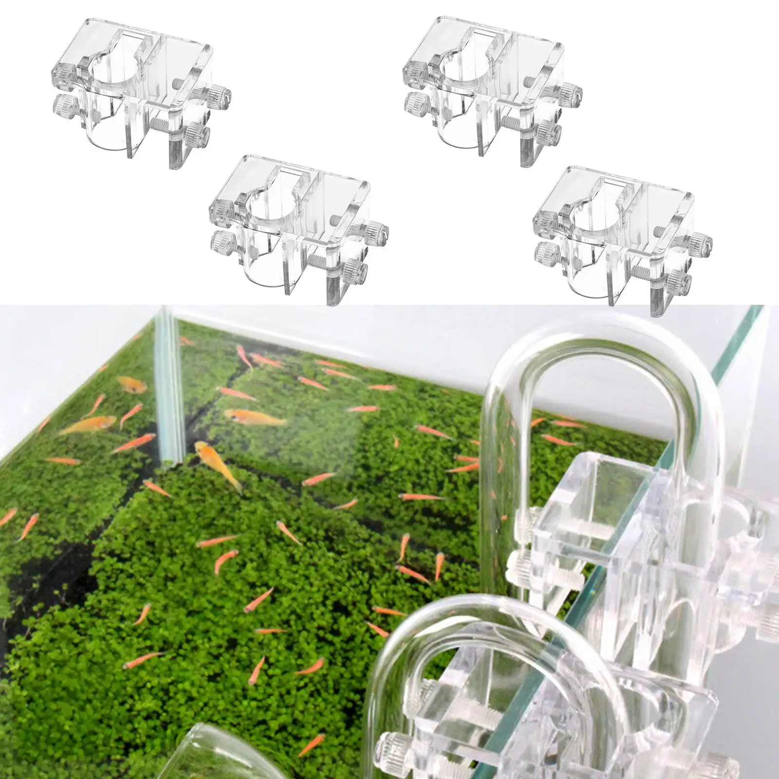 4x Soft Tube Fixture Holder Water Pipe Fixing Clamps Hose Holder Mounting Clip