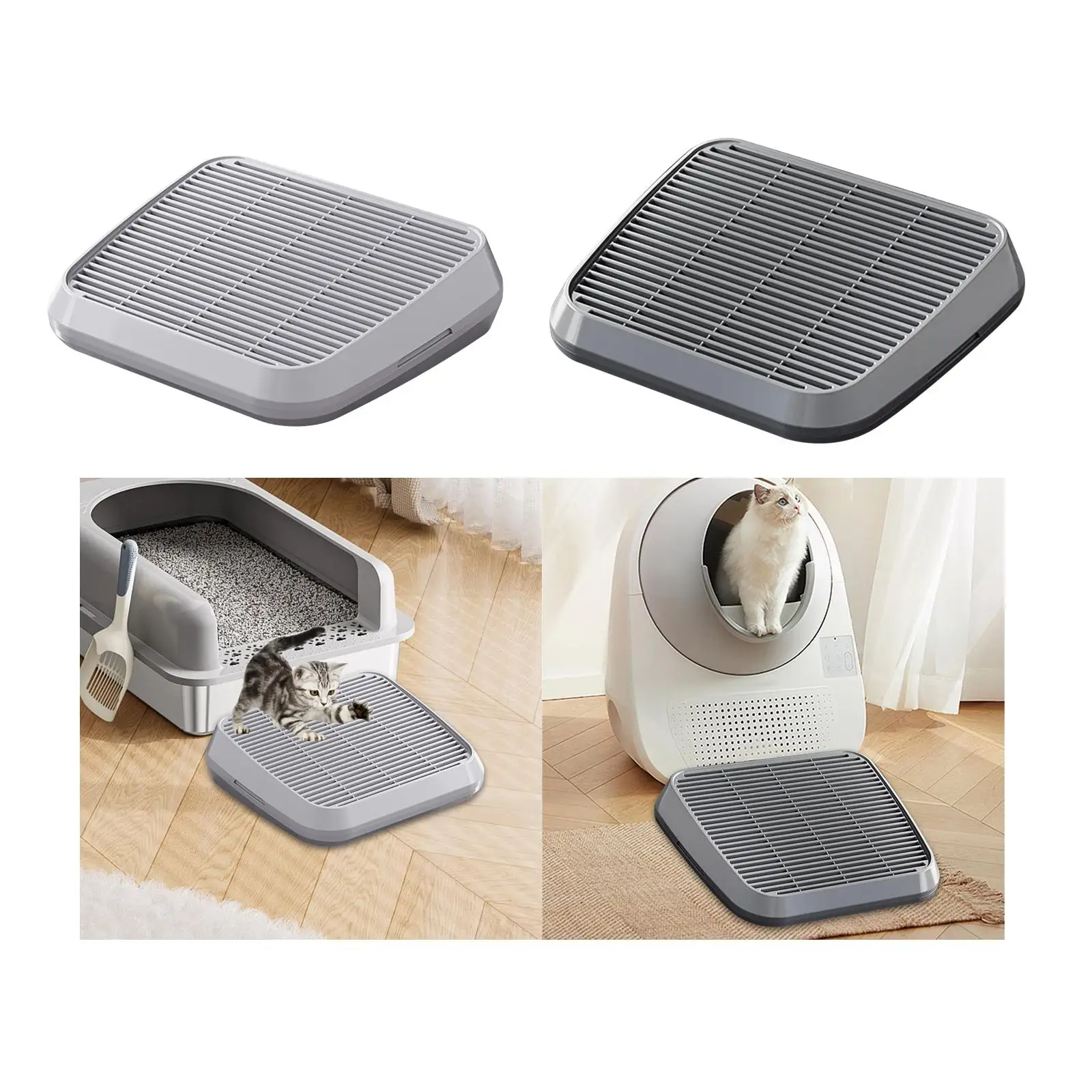 Kitty Litter Pad Detachable Lightweight Scatter Control Footboard Pad for Bedroom Living Room Lavatory Indoor Cats Pet Supply