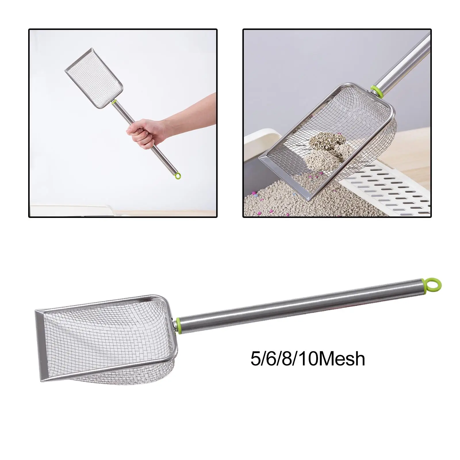 Cat Litter Scoop Long Handle Nonstick Pet Sand Waste Litter Mesh for Kitty Kittens Puppy Rabbits