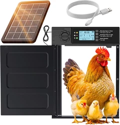 Puerta solar automática para gallinero exterior – Sensor luz antipellizco
