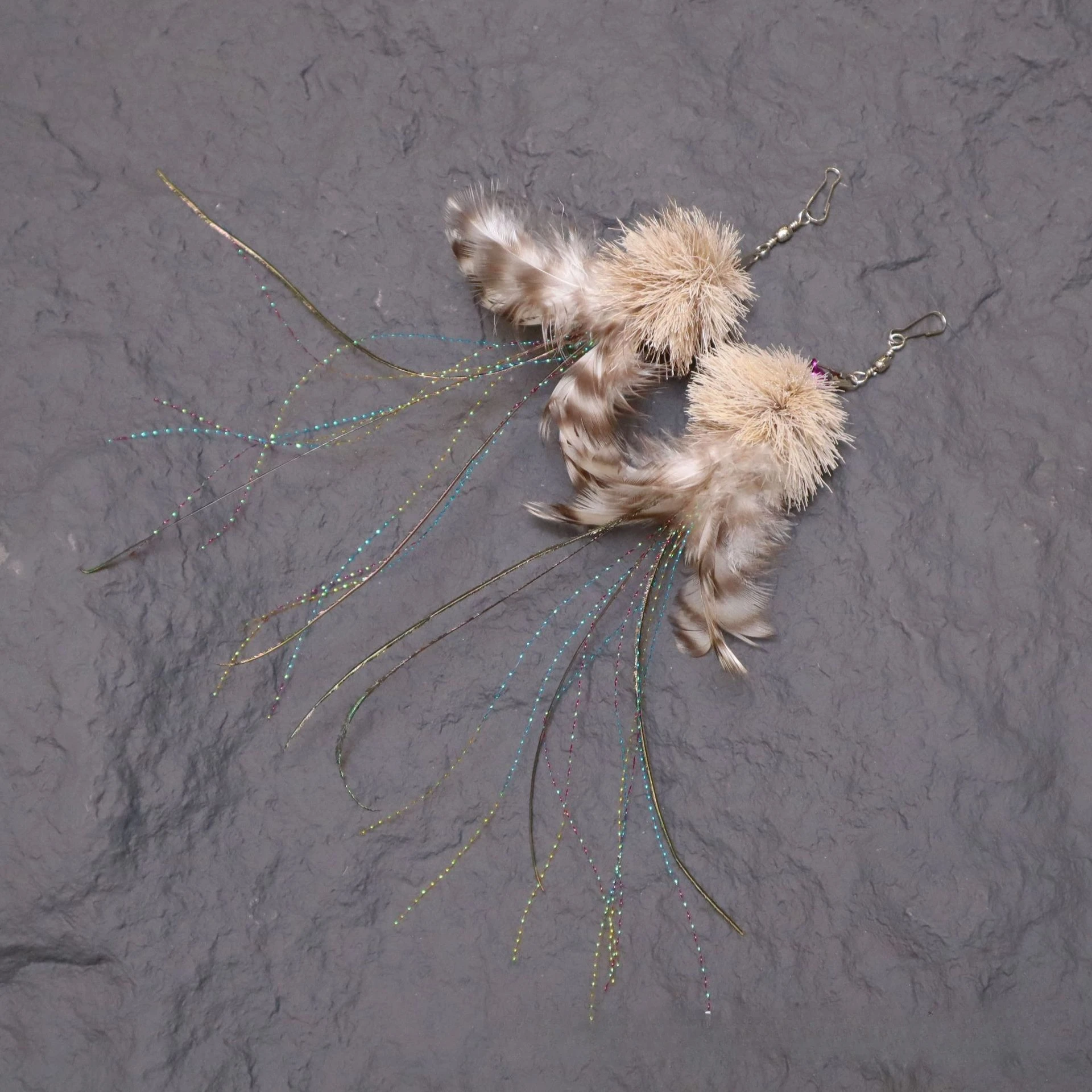 Accesorios de juguete para gatos con forma de medusa de plumas, suministros para mascotas, palo de Teaser para gatos para cambiar cabezales - imagen 2