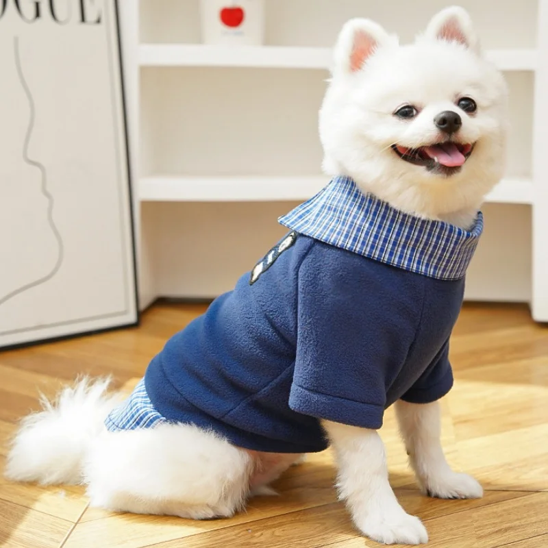 Sudaderas con capucha para perros a cuadros, camisa con estampado de oso, ropa para perros, jerséis para cachorros, sudaderas cálidas y suaves para gatos, sudaderas con capucha para mascotas, trajes para caniche - imagen 2