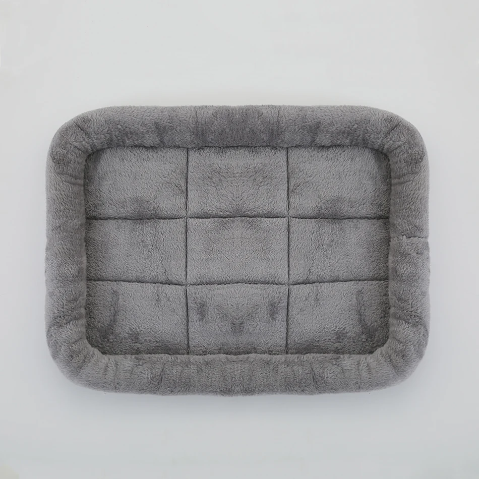 Cama felpa cuadrada para perros y gatos con cojín calmante suave - imagen 4