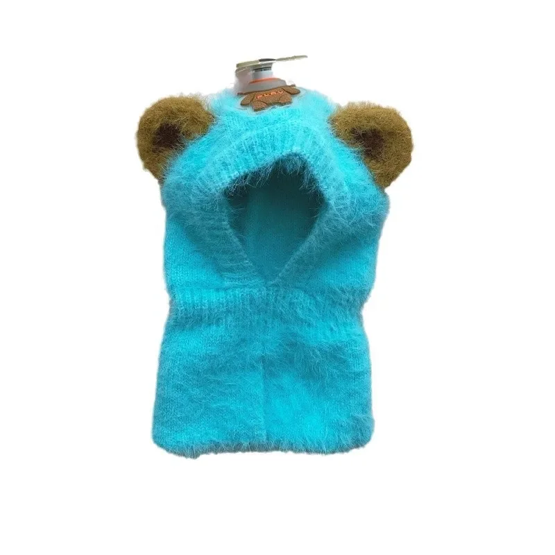 Nuevo gorro de punto cálido con dibujos animados de invierno para mascotas, accesorios para cachorros, accesorios para perros de cumpleaños, gorros para perros pequeños - imagen 5