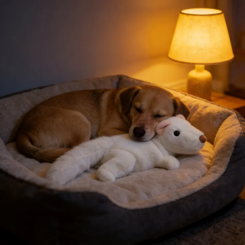 Lindo visón blanco grande relleno crudo indestructible perro de peluche de juguete con altavoz seguro perro juguetes resistentes perros diente cachorro resistente a masticar