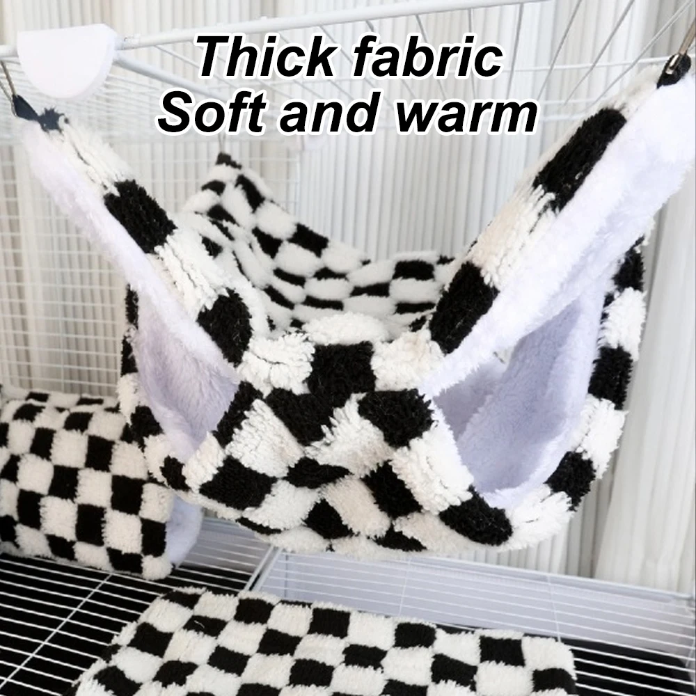 Hamaca gruesa de lana para invierno y otoño, colchoneta para dormir, hamaca para animales pequeños, planeador de miel, conejillo de indias, casa de túnel oculto, 1 ud. - imagen 4