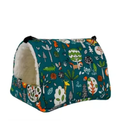 Cama para pájaros con estampado bonito, Mini jaula para conejo, estera para ardilla, nido de conejillo de indias, casa para hámster, Animal PEQUEÑO, cama para dormir, jaula colgante para mascotas, 1 ud.