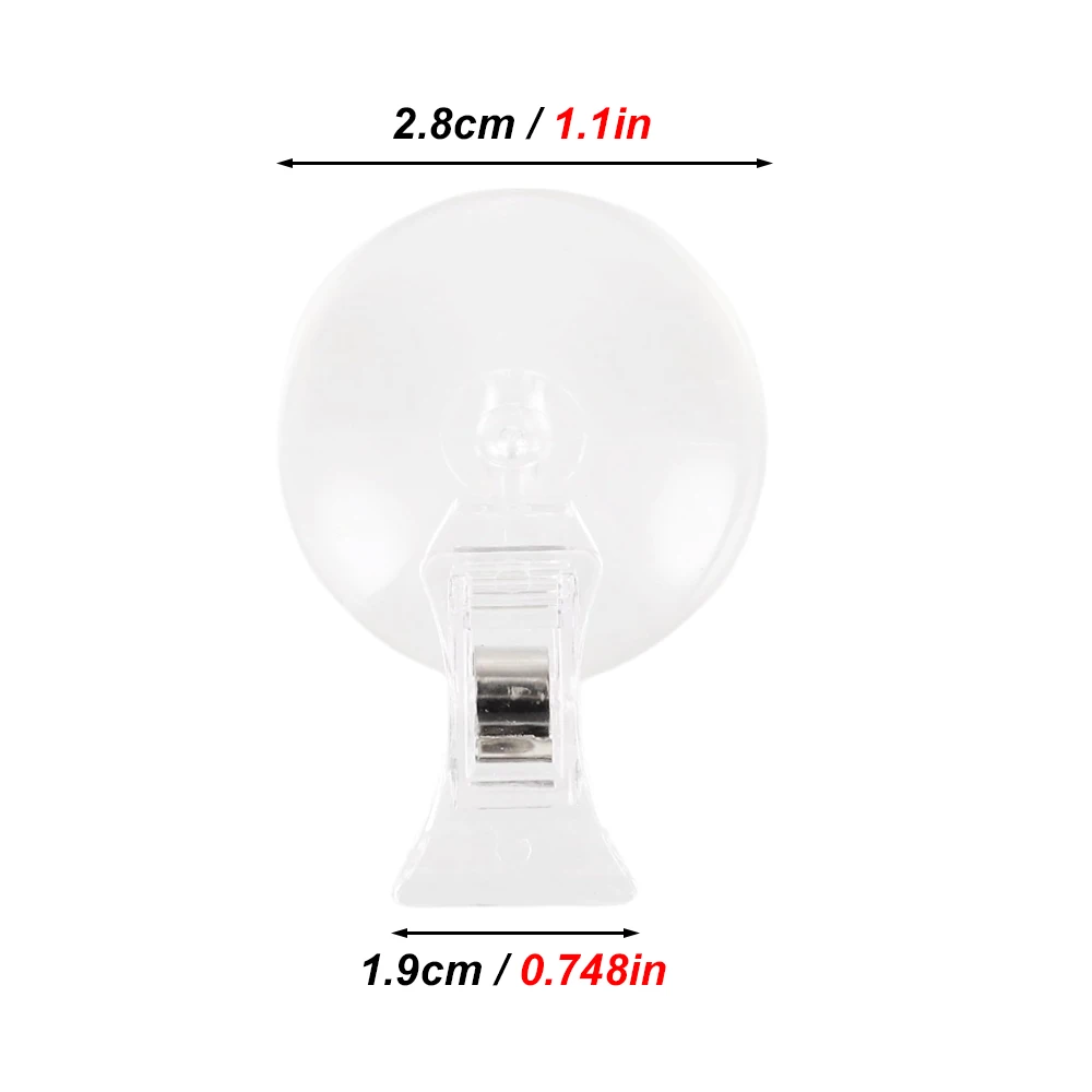 4 unids/set de Clips de ventosa multifuncionales transparentes, ventosas de plantas con soporte de Clip para suministros de pecera de acuario, paquete de fiesta - imagen 3