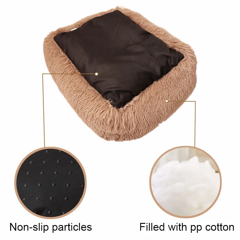 Cama felpa XL térmica para perros y gatos – Suave y acolchada - imagen 4