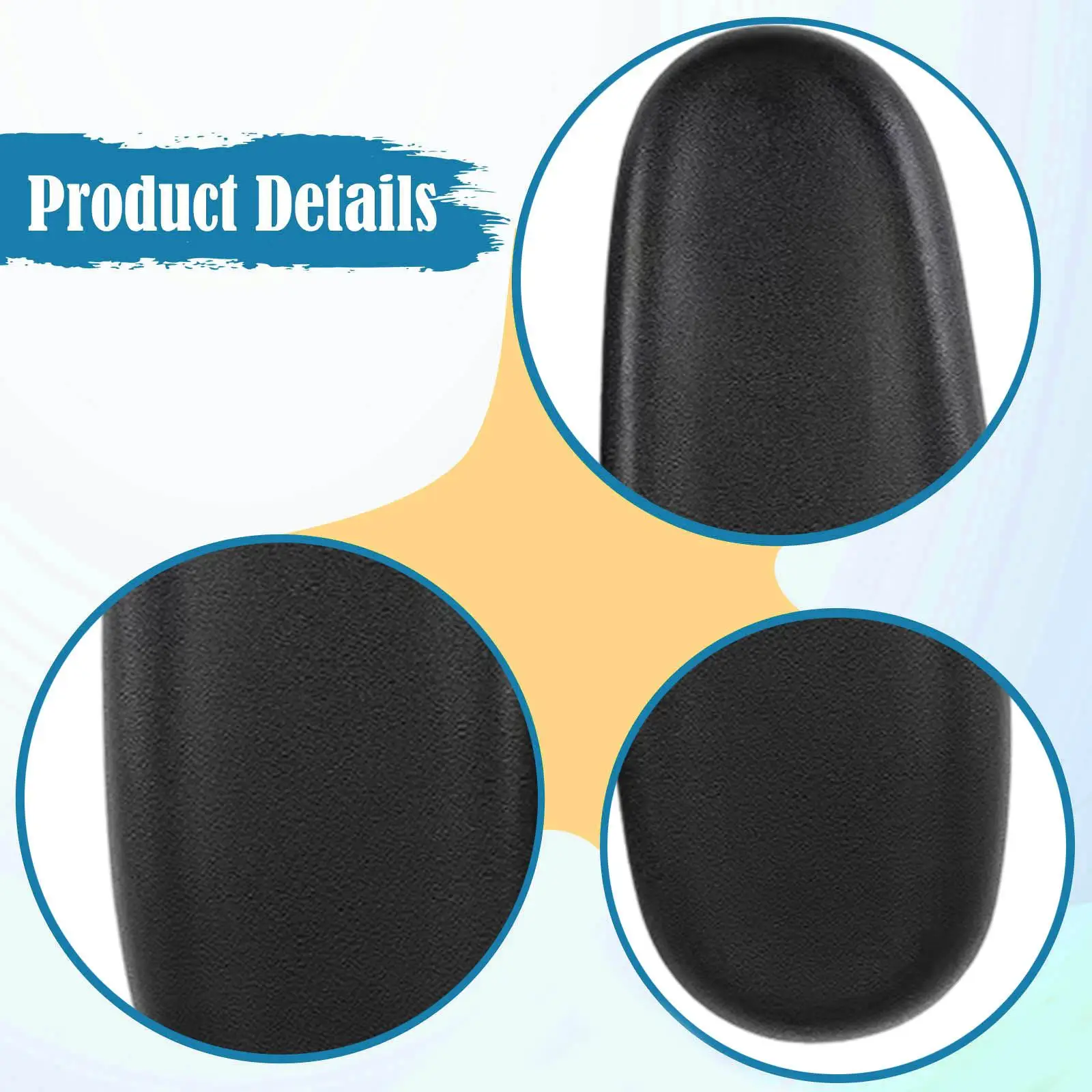 2x Office Chair Armrest Arm Pads Caps Desk Chair Arms Easy Installation with Mounting Holes Waterproof Replace Parts 2x Office Chair Armrest Arm Pads Caps Desk Chair Arms Easy Installation with Mounting Holes Waterproof Replace Parts