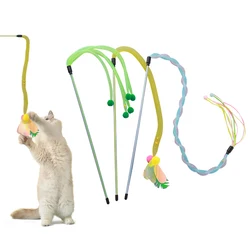 Juguete interactivo con campana para gatos – Palo de nailon estimulante