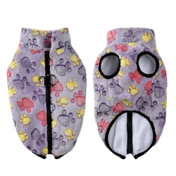 Chaqueta perro invierno Yorkie Pug pequeña mediana estampado pata