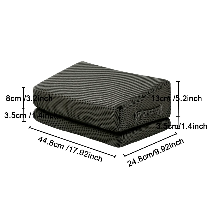 Almohada trapezoidal de doble capa para pies en oficina