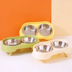 Cuenco doble acero inoxidable para perro y gato