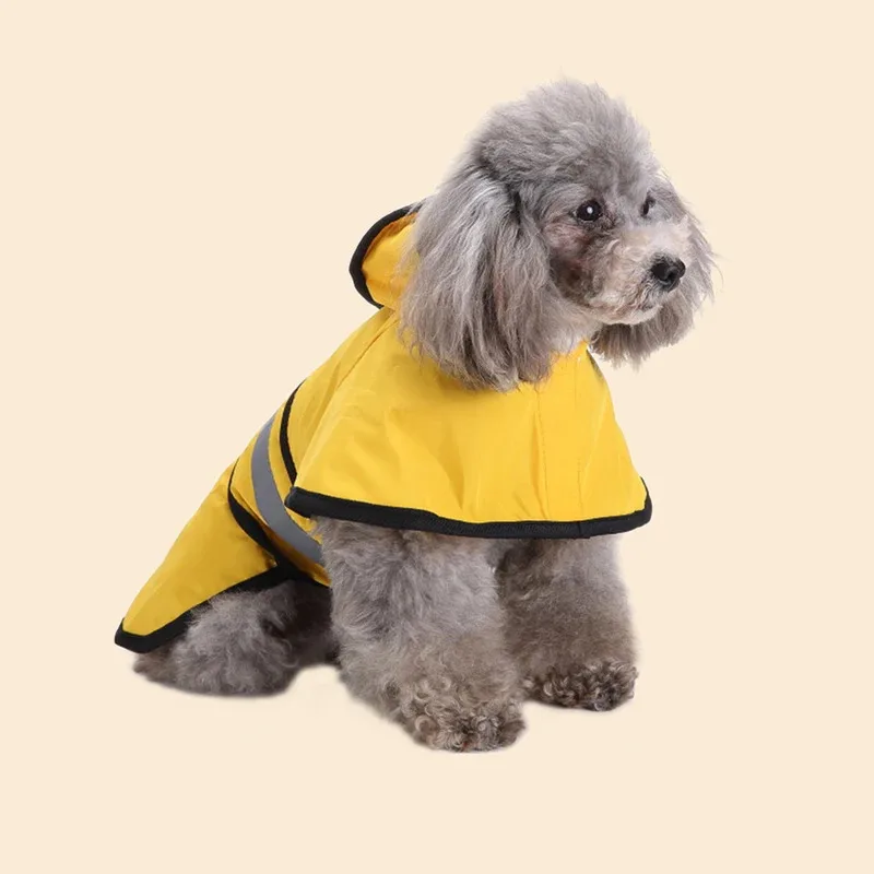 Large Dog Waterproof Raincoat  Adjustable Pet Water Proof Clothes Lightweight Rain Jacket Poncho Hoodies with Strip Reflective - imagen 3