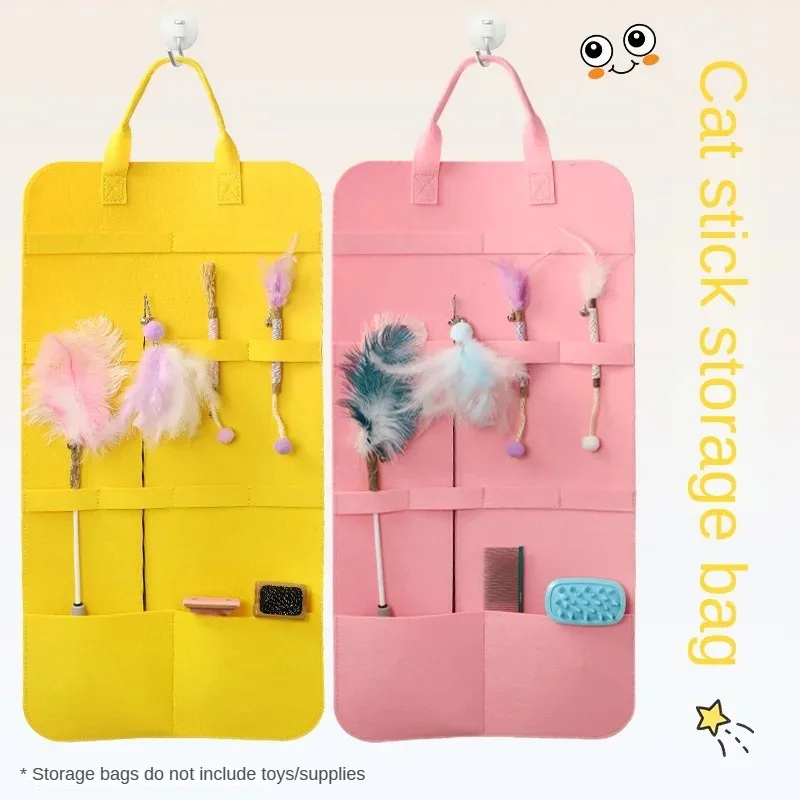 Bolsa de almacenamiento para mascotas, almacenamiento de juguetes para gatos, palo, juguetes, hierba gatera, peine para perros, juguete interactivo para gatos, organizador de juguetes para mascotas, productos para mascotas - imagen 2