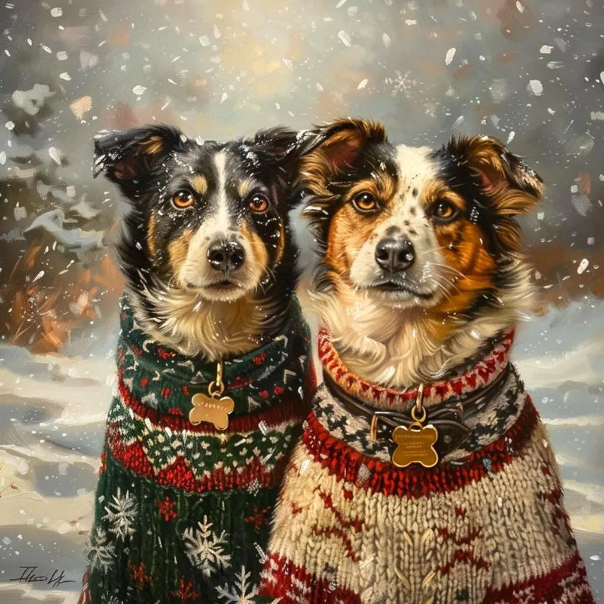 ATUBAN Retrato de mascota navideña, Retrato de mascota real, Regalo de retrato de mascota, Retrato familiar, Regalo de Navidad, Regalo de Año Nuevo, Regalo familiar