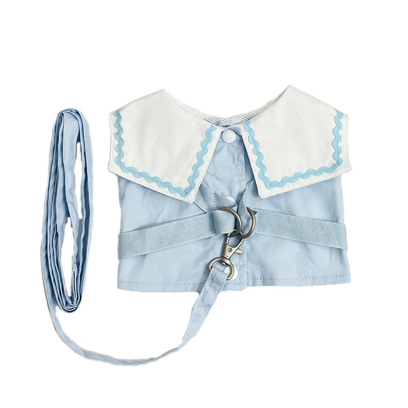 Conjunto de correa de arnés para perro y gato, Collar de encaje bonito, chaleco para mascotas, cachorro, caminar, correr, correa de plomo, ropa para Chihuahua, York, Pug - imagen 5