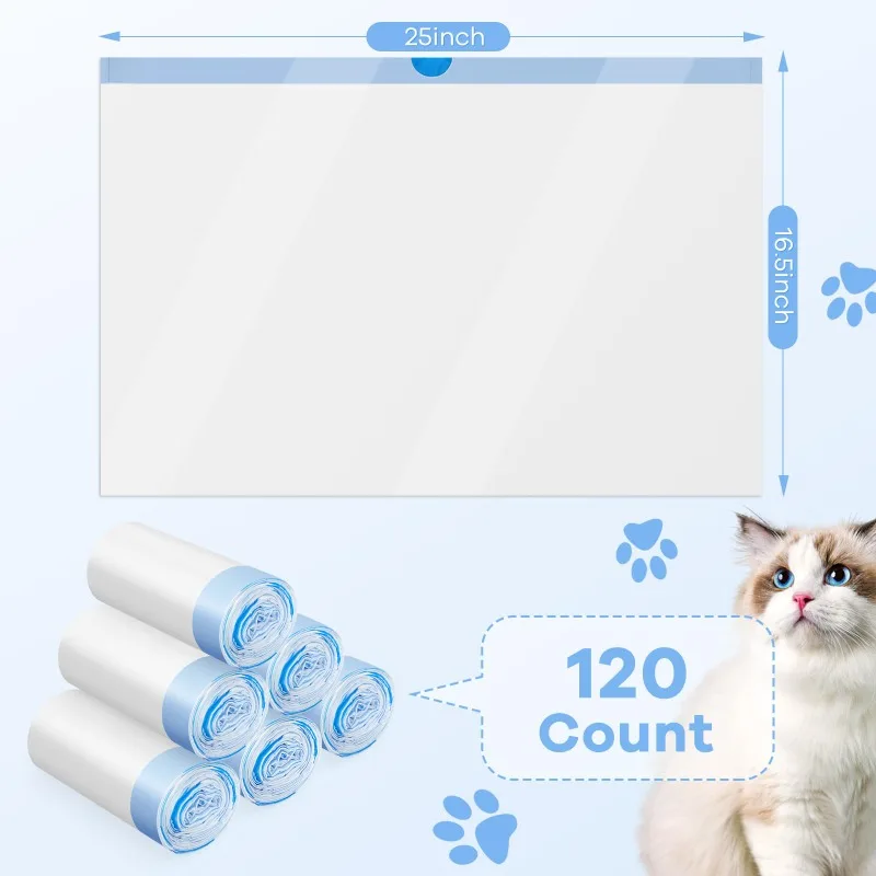 Bolsa de arena para gatos Ultimate, bolsas receptoras de residuos para gatos, ajuste perfecto para S1,AUTOCLEAN-1 y M1, 120 unidades - imagen 2