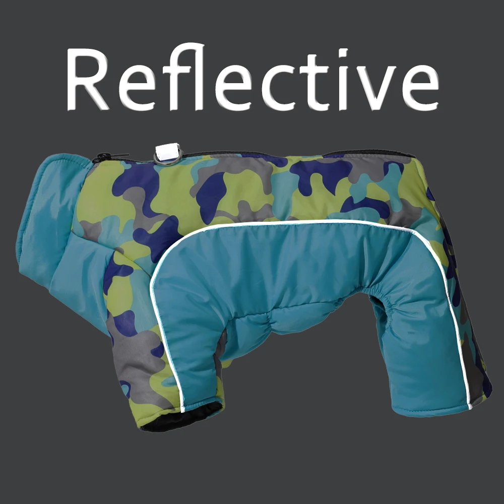 Monos gruesos para perros, chaqueta cálida a prueba de viento para cachorros de invierno para perros pequeños y medianos con anillo en D elástico, ropa para mascotas Chihuahua Pug - imagen 2