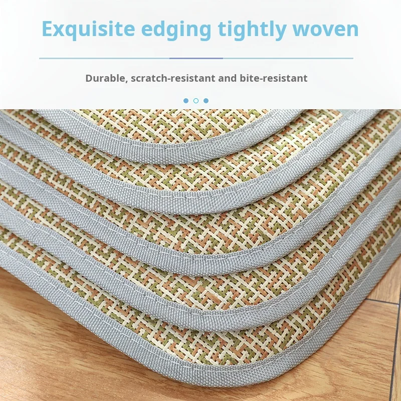 Perrera, estera de verano, estera de hielo, suministros para mascotas, gato, perro, estera de ratán de gran tamaño, cojín, alfombrilla transpirable para perros, - imagen 2